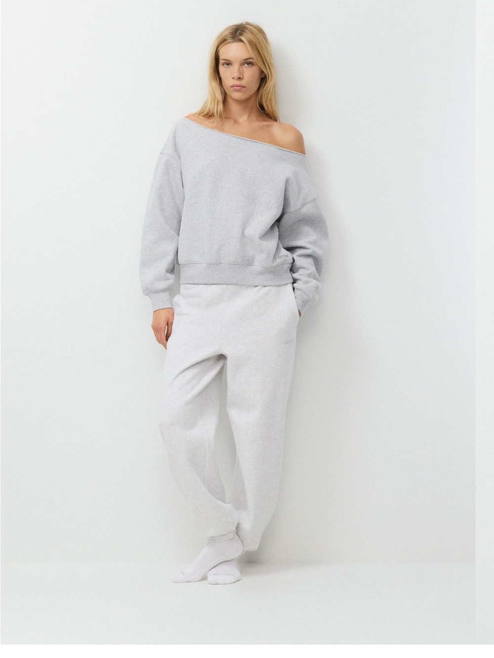 Aritzia Cozy Sweatfleece BF Off-Shoulder Sweatshirt